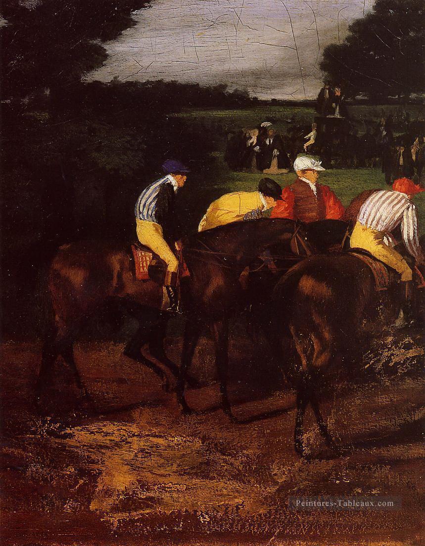 jockeys à epsom 1862 Edgar Degas Peintures à l'huile